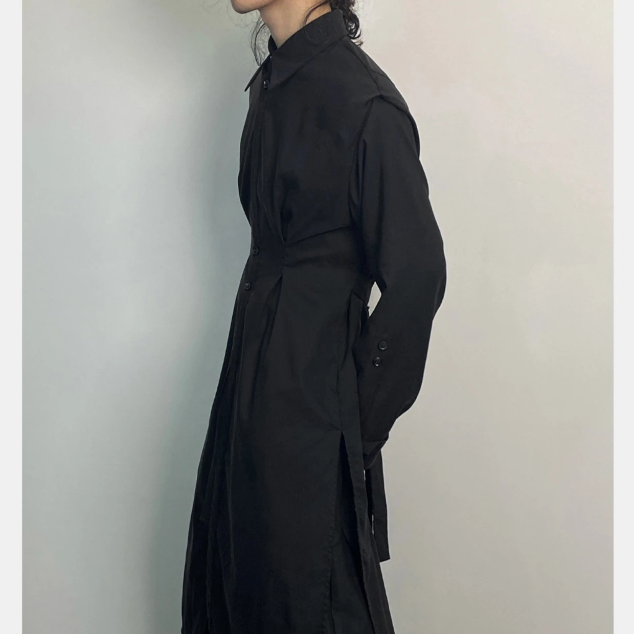 Men'S Formal Wear Belt - Y2k gótico trench coat masculino escuro