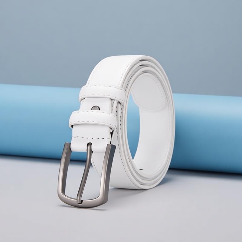 Men'S Formal Wear Belt - Cinto Formal Masculino, Branco Sólido, Clássico