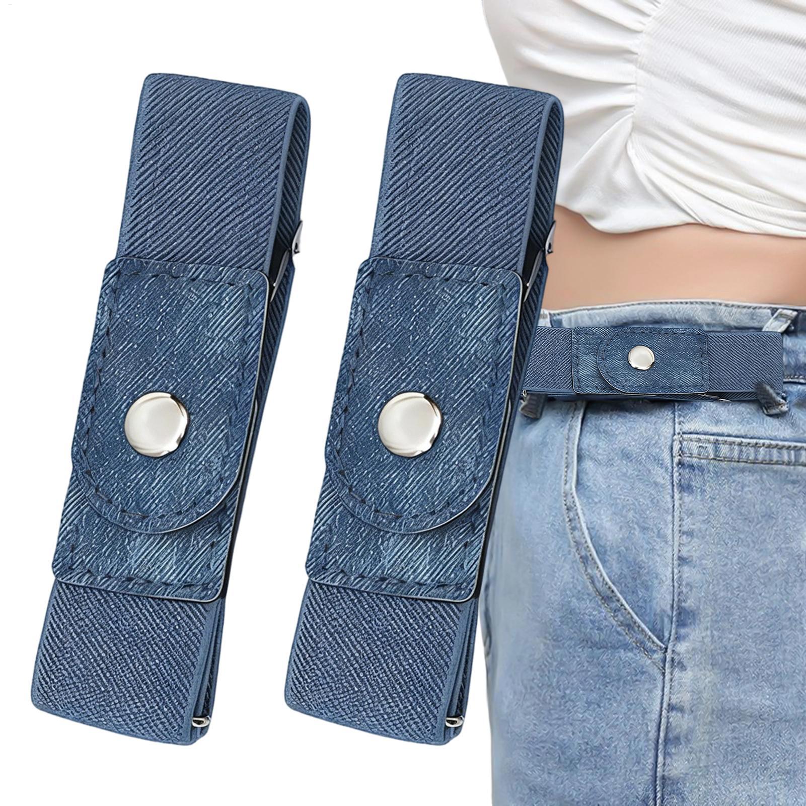 Men'S Formal Wear Belt - 1 Par de Cintos Elásticos Sem