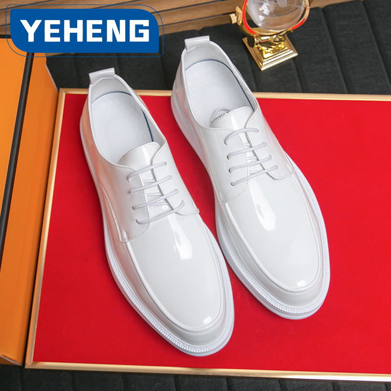 Men'S Luxury Formal Wear - Branco clássico escritório sapatos masculinos casamento