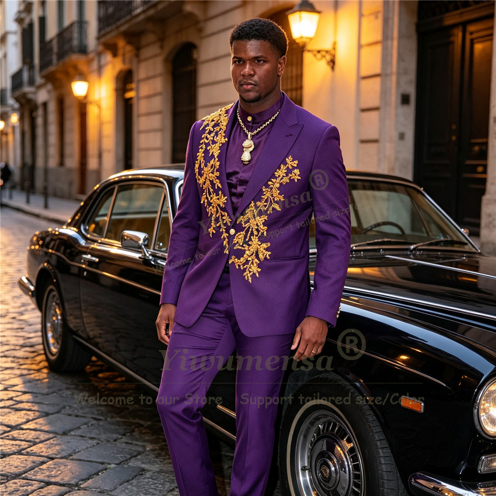Unique Men'S Formal Wear - Ternos Masculinos Roxos de Design Exclusivo,