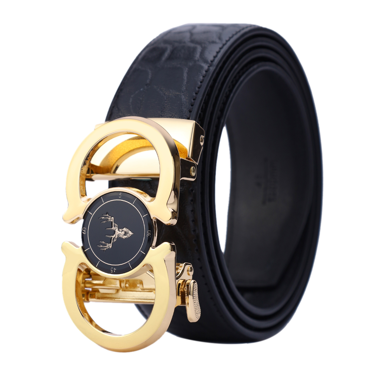 Men Formal Wear With Jeans - Cinto Masculino com Fivela Automática -
