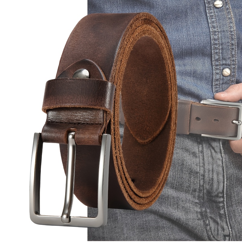 Men'S Formal Wear Belt - Cinto Masculino de Couro Genuíno Durável