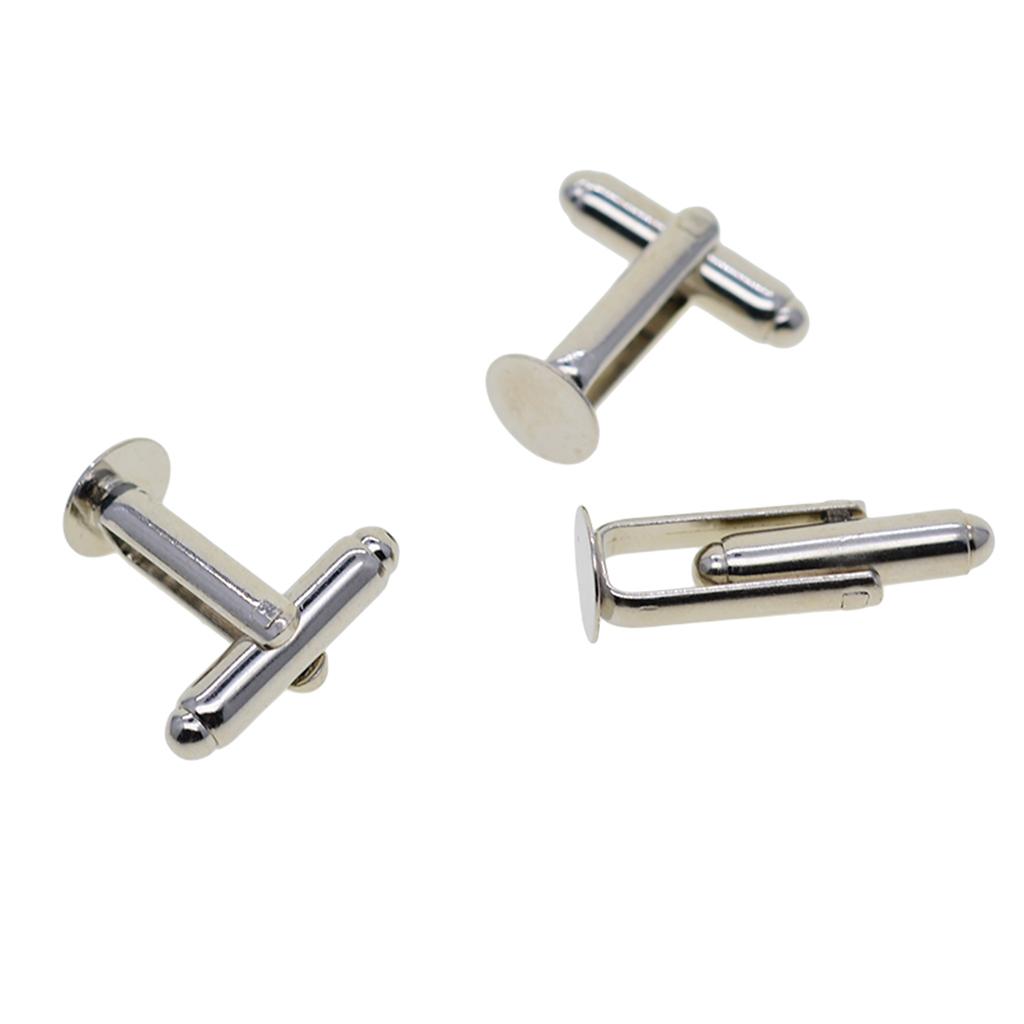 Cufflinks Silver Set - Componentes de Base para Botões de