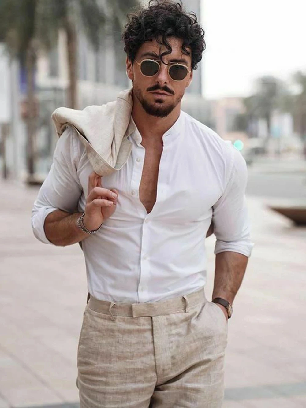 Ternos de Linho Masculinos par - Men Formal Wear In Summer avaliação e preço