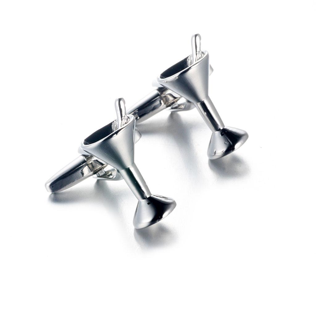 Abotoaduras masculinas de latã - Cufflinks Silver Set avaliação e preço