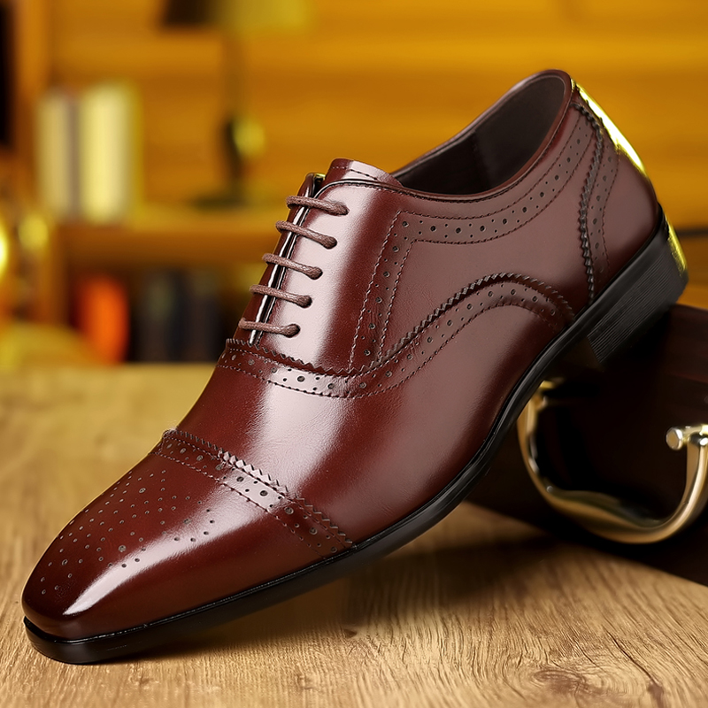 Sapatos Oxford Brogue com cada - Formal Upper Wear Men avaliação e preço