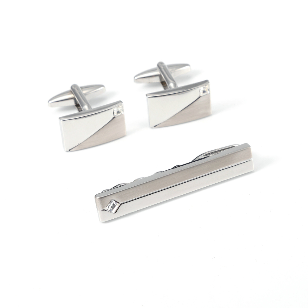 Conjunto de Abotoaduras e Pren - Cufflinks Silver Set avaliação e preço