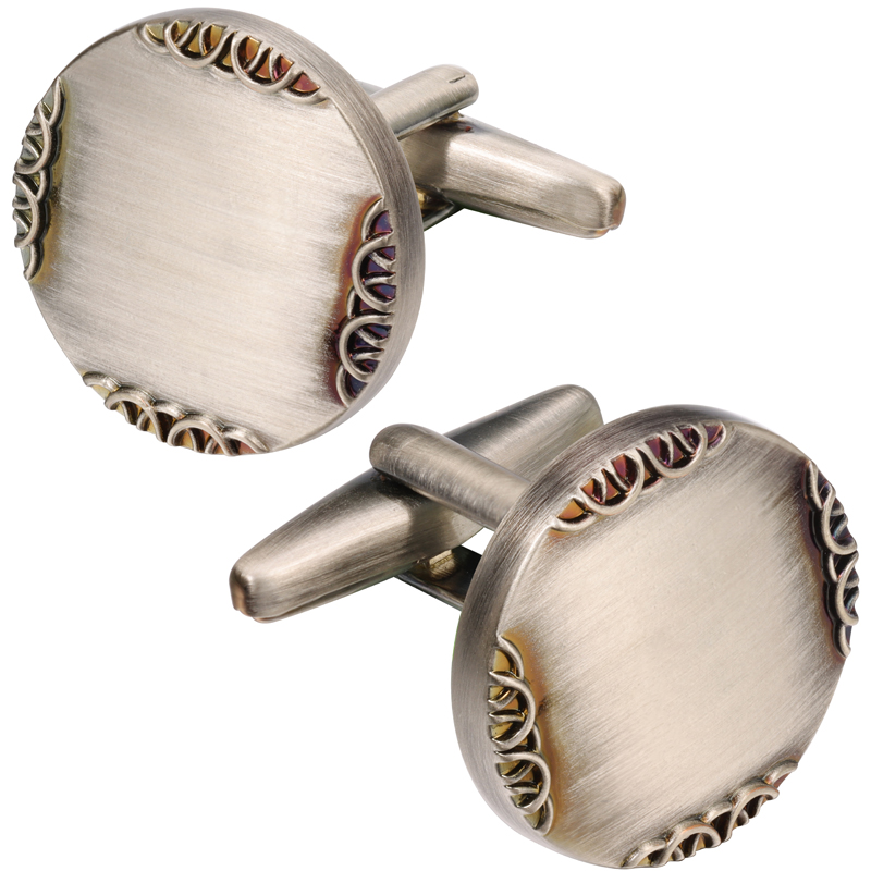 Novo antigo prata cor abotoadu - Cufflinks Silver Set avaliação e preço