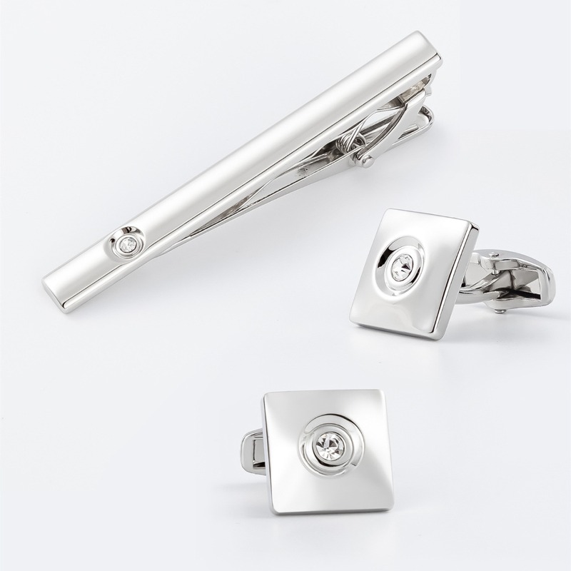 Conjunto de Abotoaduras e Pren - Cufflinks Silver Set avaliação e preço