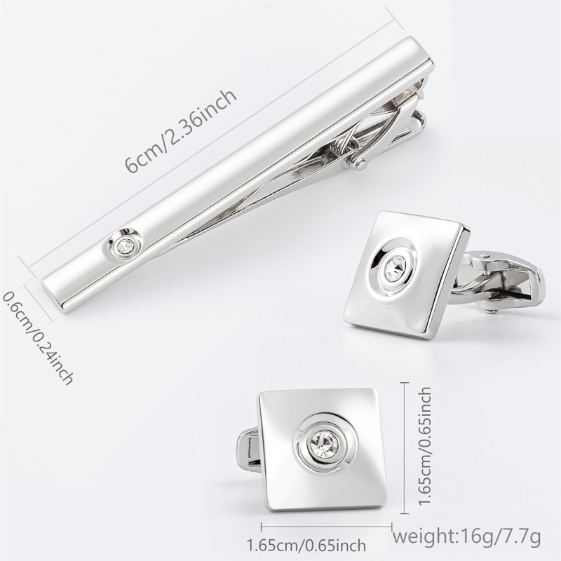 Conjunto de Abotoaduras e Pren - Cufflinks Silver Set avaliação e preço