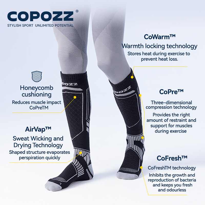 Copozz meias de esqui de inver - Sock Garter Men avaliação e preço