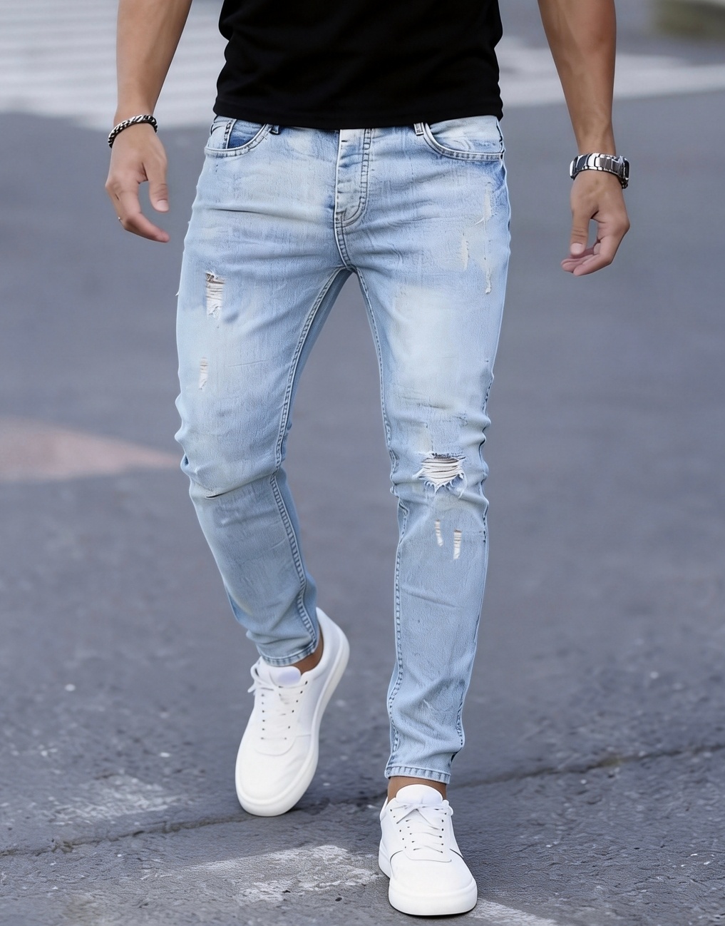 Calça Jeans Masculina Slim Fit - Men Formal Wear With Jeans avaliação e preço