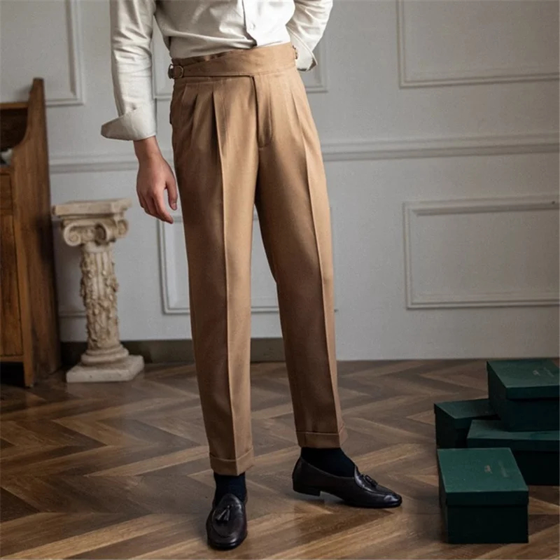 Calças Masculinas de Terno 202 - Men'S Formal Wear Belt avaliação e preço