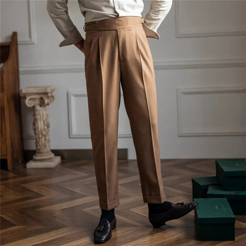Calças Masculinas de Terno 202 - Men'S Formal Wear Belt avaliação e preço