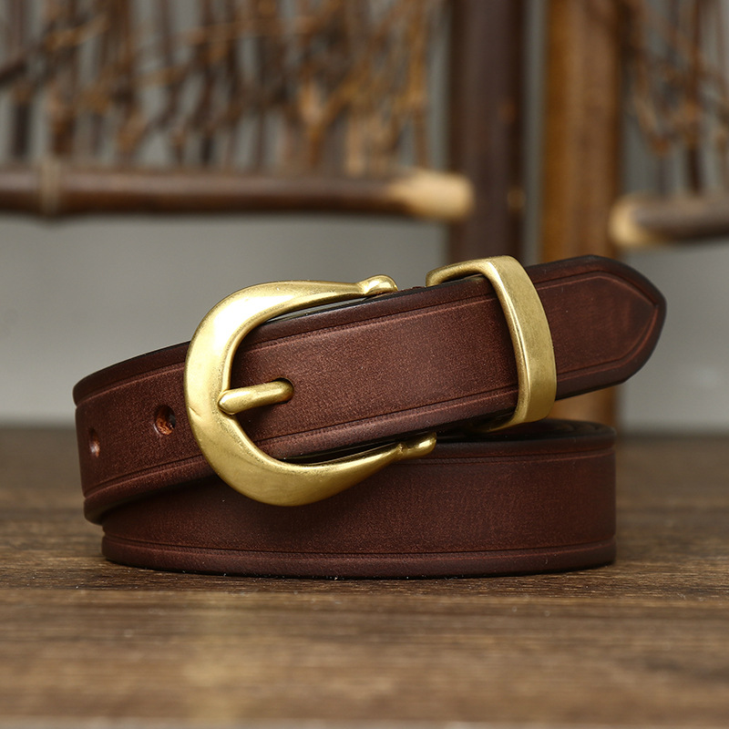 85-120cm feminino puro couro r - Formal Belt Leather Thin avaliação e preço