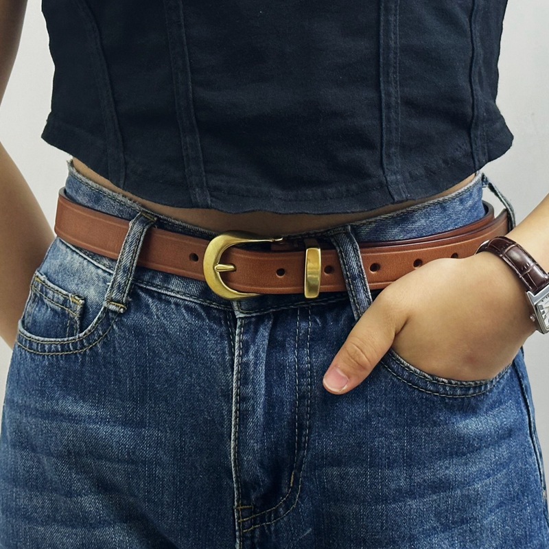 85-120cm feminino puro couro r - Formal Belt Leather Thin avaliação e preço