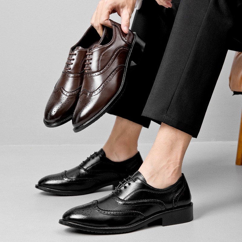 Sapatos de Couro Formais Cláss - Men Formal Wear In Summer avaliação e preço