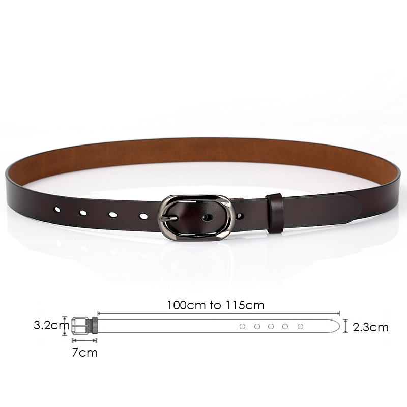 Vatlty 95cm-115cm cinto de cou - Formal Belt Leather Thin avaliação e preço