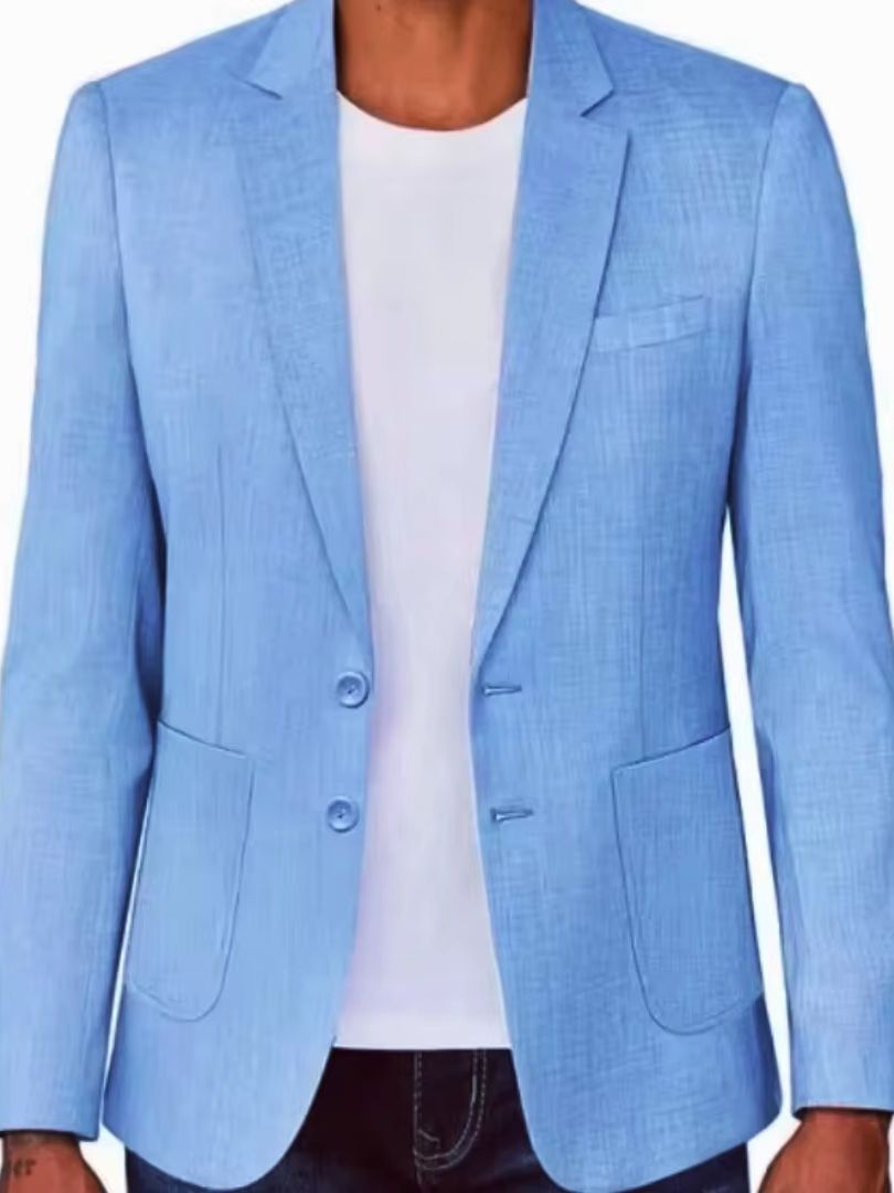 Blazer Masculino Slim Fit Bege - Men Formal Wear In Summer avaliação e preço