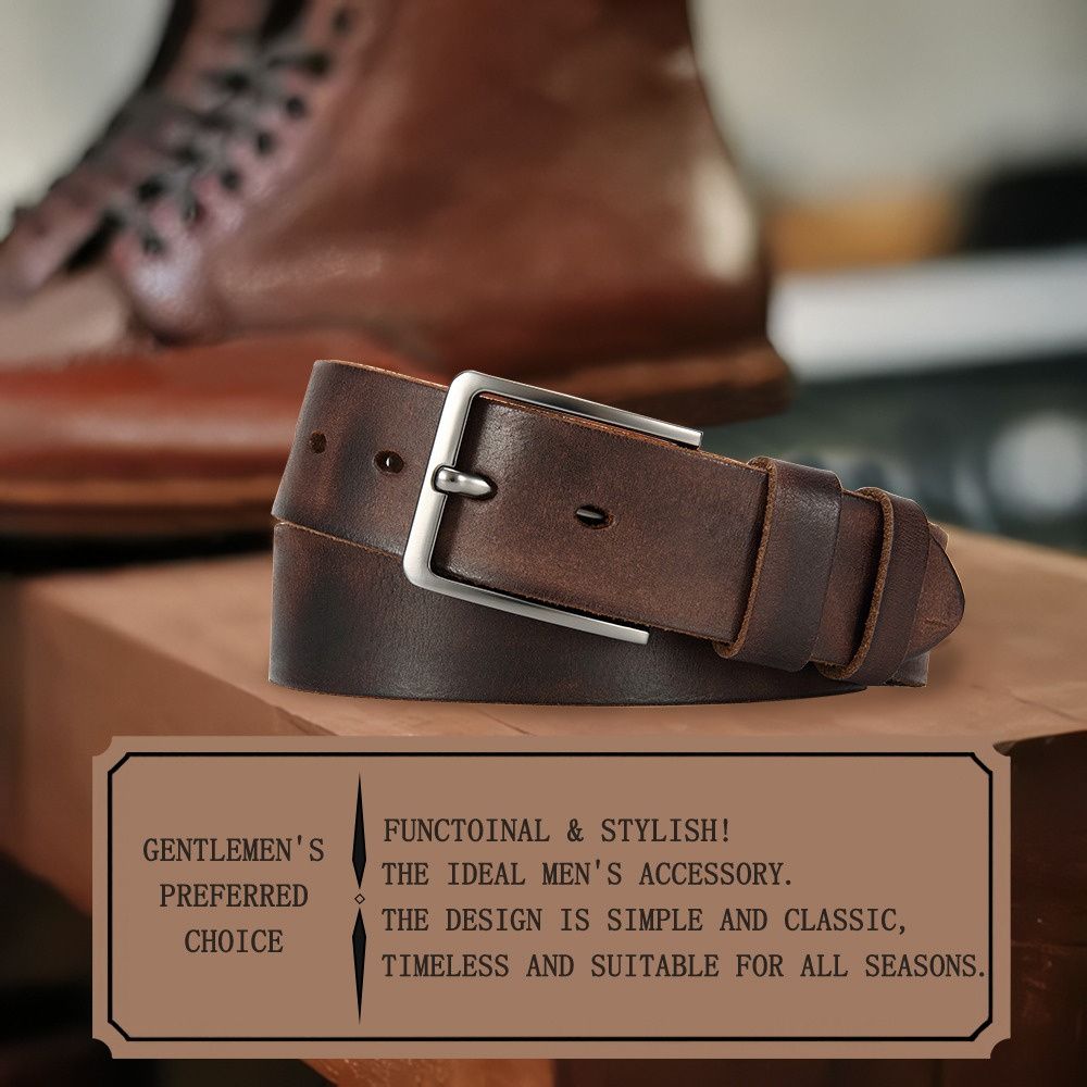Cinto Masculino de Couro Genuí - Men'S Formal Wear Belt avaliação e preço