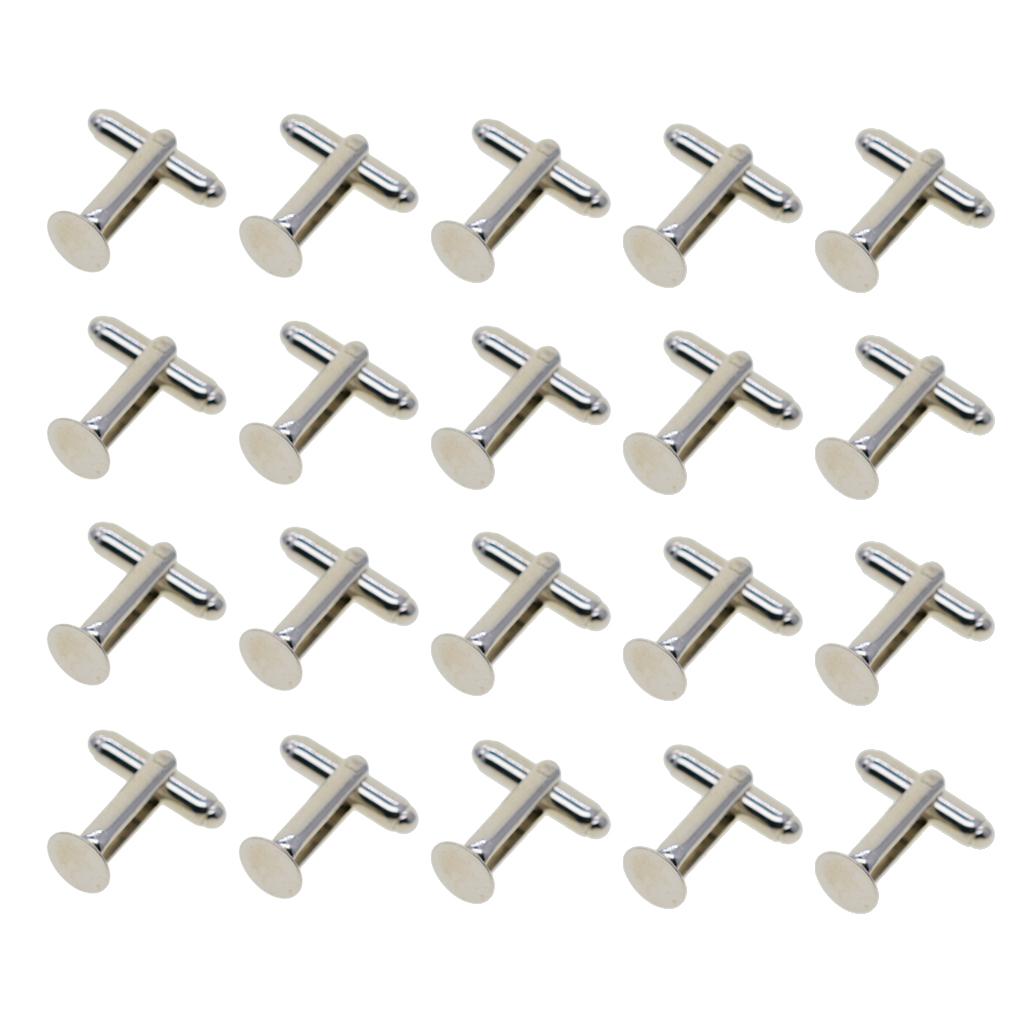 20 peças abotoaduras placa de  - Cufflinks Silver Set avaliação e preço