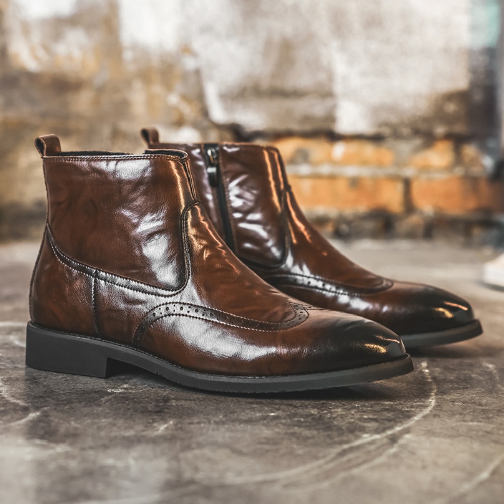 Botas Chelsea Brogue Masculina - Formal Upper Wear Men avaliação e preço